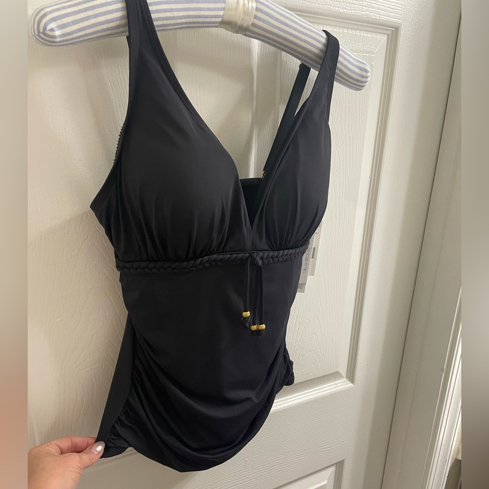 🌊NWT! Bleu Rod Beattie Black Tankini Top. Size 8D. Retail price $89 - Picture 6 of 13